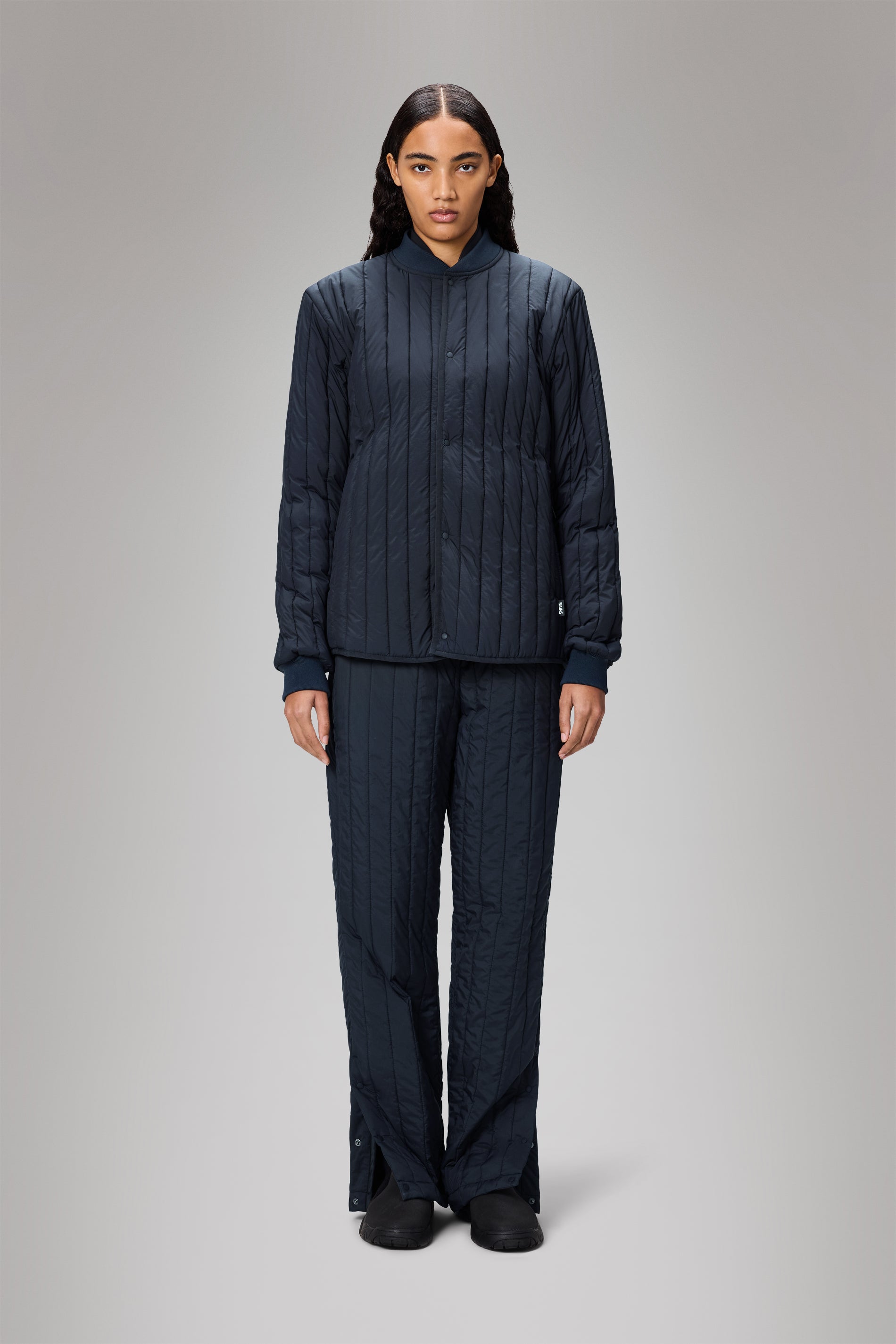 RAINS Banja Liner Bomber Jacket Navy Overshirt